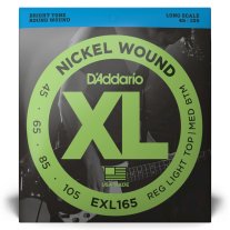 D'Addario Nickel Wound EXL165 Reg Light Top/Med Bottom (45-105)
