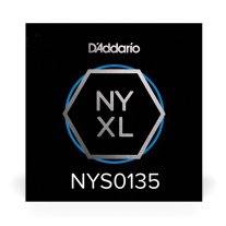 D'Addario NYXL High Carbon Plain Steel Guitar String .0135