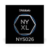 D'Addario NYXL High Carbon Plain Steel Guitar String .026