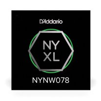 D'Addario NYXL Nickel Plated Steel Wound Electric Guitar Single .078