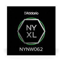 D'Addario NYXL Nickel Plated Steel Wound Electric Guitar Single .062
