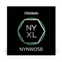 D'Addario NYXL Nickel Plated Steel Wound Electric Guitar Single .058