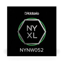 D'Addario NYXL Nickel Plated Steel Wound Electric Guitar Single .052