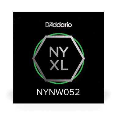 D'Addario NYXL Nickel Plated Steel Wound Electric Guitar Single .052