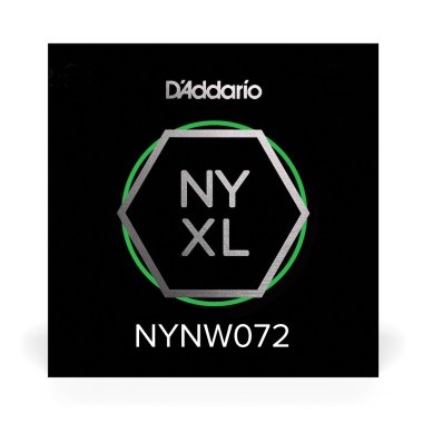 D'Addario NYXL Nickel Plated Steel Wound Electric Guitar Single .072