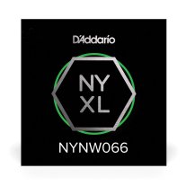 D'Addario NYXL Nickel Plated Steel Wound Electric Guitar Single .066