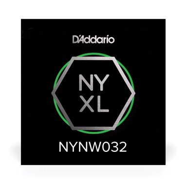 D'Addario NYXL Nickel Plated Steel Wound Electric Guitar Single .032