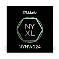 D'Addario NYXL Nickel Plated Steel Wound Electric Guitar Single .024