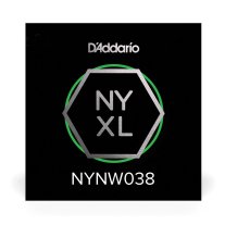 D'Addario NYXL Nickel Plated Steel Wound Electric Guitar Single .038