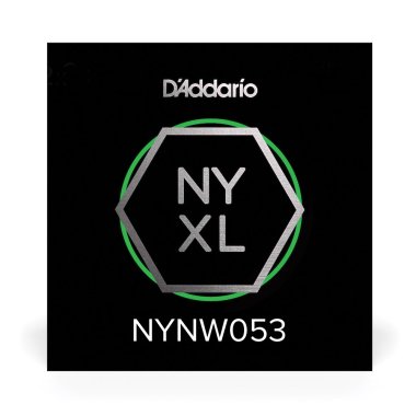 D'Addario NYXL Nickel Plated Steel Wound Electric Guitar Single .053