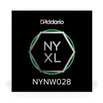 D'Addario NYXL Nickel Plated Steel Wound Electric Guitar Single .028