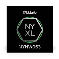 D'Addario NYXL Nickel Plated Steel Wound Electric Guitar Single .063
