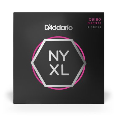 D'Addario NYXL0980 Nickel Wound Electric 8-String Super Light 9-80