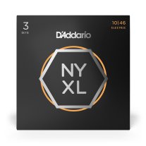 D'Addario NYXL1046-3P Nickel Wound Electric Guitar Reg Lt 10-46 3 SETS