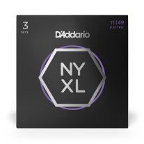 D'Addario NYXL1149-3P Nickel Wound Electric Guitar Medium 11-49 3 SETS