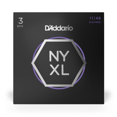 D'Addario NYXL1149-3P Nickel Wound Electric Guitar Medium 11-49 3 SETS