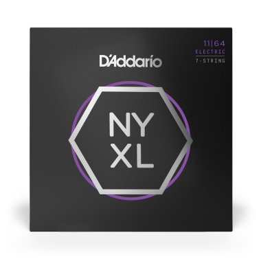 D'Addario NYXL1164 Nickel Wound 7 String Electric Guitar Med 11-64