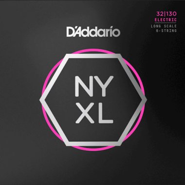 D'Addario NYXL32130 Long Scale Regular Light 6-String, 32-130
