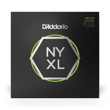 D'Addario NYXL45125, Set Long Scale, Lt Top / Med Btm 5-String, 45-125