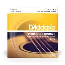 D'Addario Phosphor Bronze Acoustic Guitar Strings EJ19 Bluegrass 12-56