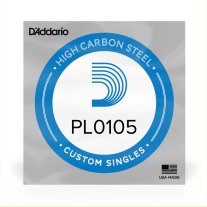D'Addario PL0105 Plain Steel Ball End .0105 in. (.27 mm), Single