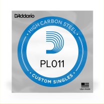 D'Addario PL011 Plain Steel Ball End .011 in. (.28 mm) Single String
