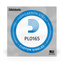 D'Addario PL0165 Plain Steel Ball End .0165 in. (.42 mm) Single String