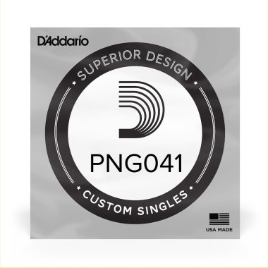 D'Addario PNG041 Pure Nickel Wound Electric Guitar .041, Single String