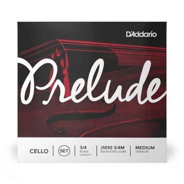 D'Addario Prelude Cello J1010 3/4 Medium Tension, Full Set
