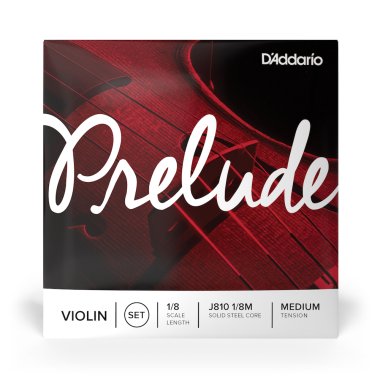 D'Addario Prelude Violin J810 1/8 Medium Tension, Full Set