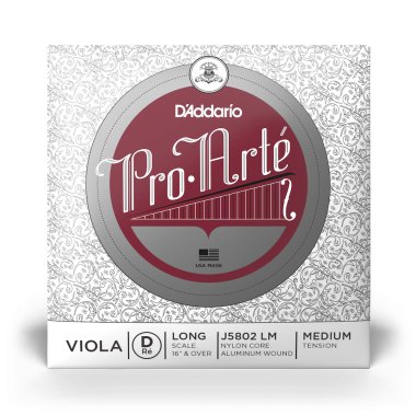 D'Addario Pro Arte Viola D Long Medium Tension J5802 LM Single String