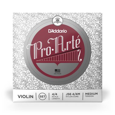 D'Addario Pro Arte Violin J56 4/4 Medium Tension, Ball End, Full Set