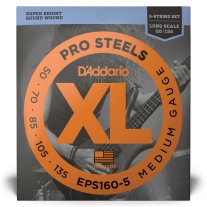 D'Addario Pro Steels EPS160-5 Electric Bass Medium 5 String (50-135)
