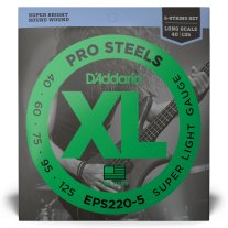 D'Addario Pro Steels EPS220-5 5-String Bass Super Light (40-125)