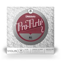 D'Addario ProArte Violin A 4/4 Medium Tension J5602 4/4M, Ball End, Single String