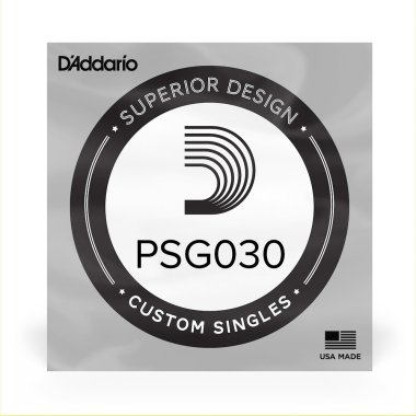 D'Addario PSG030 ProSteels Wound Electric Guitar .030, Single String