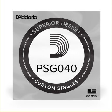 D'Addario PSG040 ProSteels Wound Electric Guitar .040, Single String
