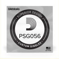 D'Addario PSG056 ProSteels Wound Electric Guitar .056, Single String