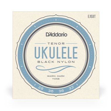 D'Addario Ukulele Strings EJ53T Pro-Arte Black Nylon, Tenor