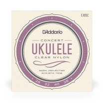 D'Addario Ukulele Strings EJ65C Concert Ukulele Clear Nylon