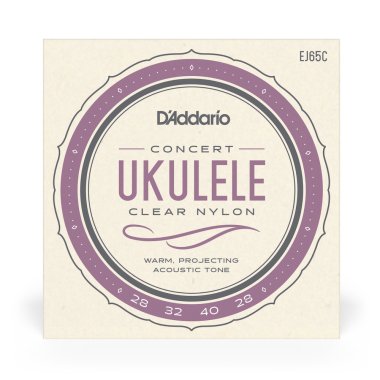 D'Addario Ukulele Strings EJ65C Concert Ukulele Clear Nylon