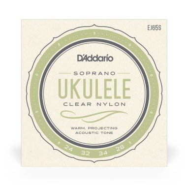 D'Addario Ukulele Strings EJ65S Custom Extruded Ukulele, Soprano