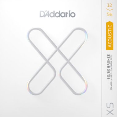 D'Addario XS 80/20 Bronze Acoustic Guitar, Light Top/Med Bottom 12-56