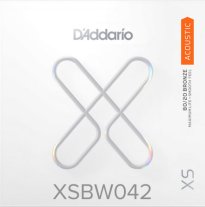 D'Addario XSBW042 XS 80/20 Bronze Ball End Single String, .042
