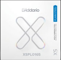 D'Addario XSPL0165 XS Plain Steel Guitar String .0165