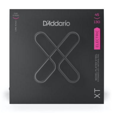 D'Addario XT Nickel 5-String Electric Bass Strings, Reg. Light 45-130