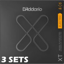 D'Addario XT Nickel Electric Guitar Strings, Regular Light 10-46, 3-Pack