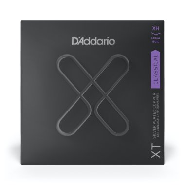 D'Addario XT Silver Plated Copper Classical Guitar Strings, Extra Hard