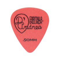 D'Andrea Delrex 351 Shape Guitar Pick, 0.50mm Thin, Red