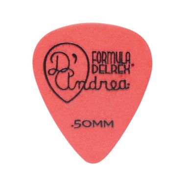 D'Andrea Delrex 351 Shape Guitar Pick, 0.50mm Thin, Red